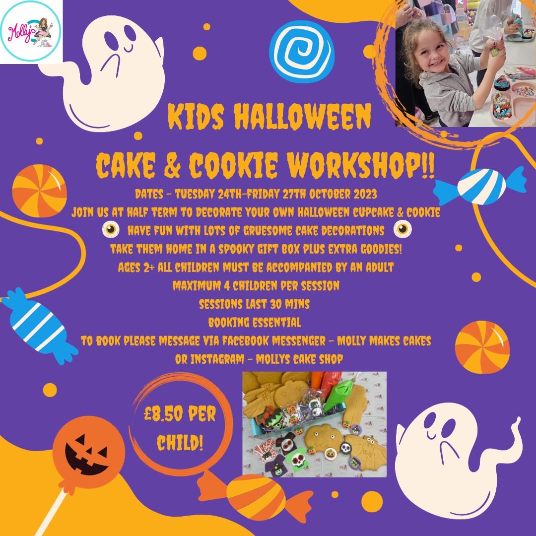 Kids Halloween Cupcake & Cookie Decorating Workshop October Half Term
