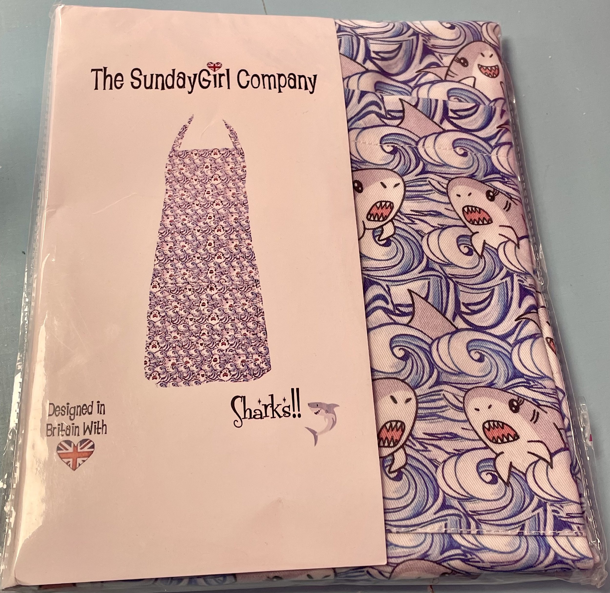The Sunday Girl Company Sharks!! Butchers Apron Unisex